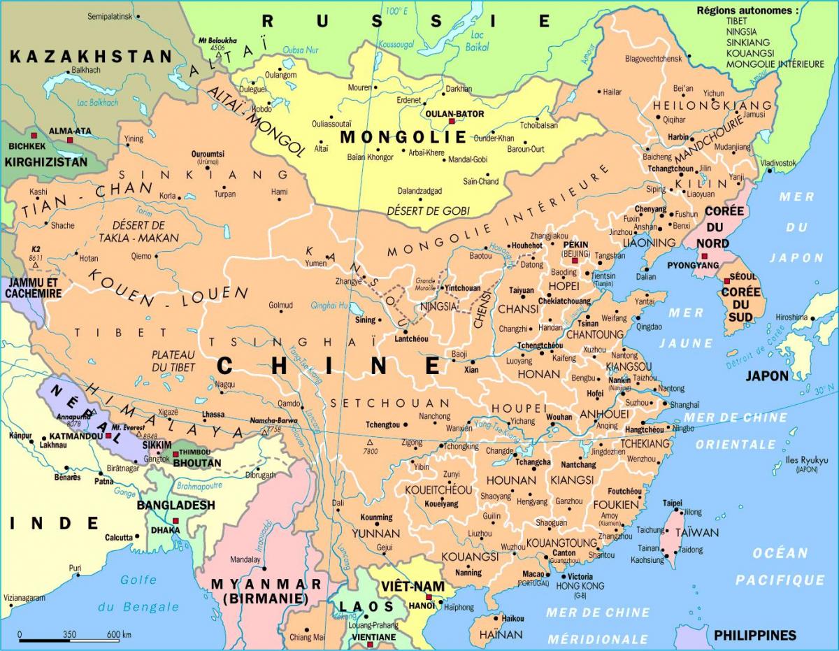 Mappa della città di Cina